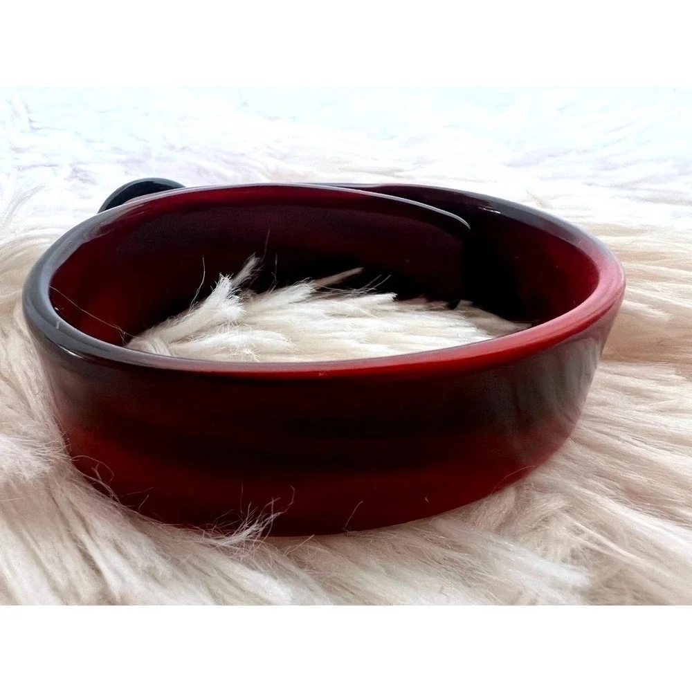 Vintage Lucite Bracelet Cherry Red Petite Small Wrist Mod Artwear Mid‎ Century